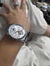 冠琴（GUANQIN）手表男机械表全自动镂空飞轮瑞士品质防水夜光皮带男士双日历手表 银色白面【明星代言】 实拍图