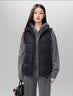 雪中飞羽绒服女2025冬季短款宽松背心轻薄马甲黑色XL 实拍图