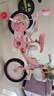 永久儿童自行车3-8岁小孩脚踏单车宝宝中大童女孩公主款童车 【黑胎-折叠】小猫粉+护具礼包 14寸 实拍图