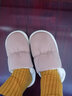 洁丽雅防水棉拖鞋男士秋冬季室内居家防滑保暖厚底踩屎感加绒全包棉鞋女 杏仁粉【防水羽绒布】 38-39 (适合37-38) 实拍图