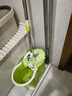 千木寻 加厚加大旋转拖把桶家用自动甩干手压干湿两用懒人不锈钢拖把双驱动挤水免手洗脱水墩布好神拖布墩布 绿色 全钢2头 实拍图
