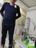 南极人男士保暖内衣男加绒加厚套装秋衣秋裤防寒绵柔打底保暖衣裤藏青XL 实拍图