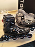 小状元 溜冰鞋成人轮滑鞋超大可调码男女加厚合金支架旱冰鞋黑XL 实拍图