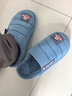 大嘴猴（paul frank）棉拖鞋男士秋冬季室内家居拖鞋毛绒保暖厚底棉鞋男款深蓝280PF607 实拍图