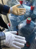 工品星劳保手套棉纱线手套耐磨防滑透气劳工工地工作干活汽修加密蓝边20付 实拍图