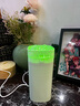 ZXJIEN加湿器迷你 办公室桌面小型车载净化器卧室家用轻音USB便捷双喷加湿器七彩火焰加湿器 【活力绿】600ml容量/双喷大雾量/Type-c 实拍图