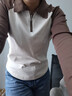 森马（Semir）POLO衫女短款拼色插肩袖修身上衣小个子秋显瘦套头衫101524115003 实拍图