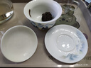 金镶玉陶瓷茶杯羊脂玉瓷泡茶碗三才盖碗功夫茶具白瓷多彩江山盖碗150ml 实拍图