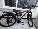 永久（FOREVER）山地车自行车成人男女青少年学生铝合金单车上班代步公路越野赛车 【钢架】顶配版-黑红辐条轮 26寸24速【建议身高155-185cm】 实拍图