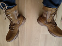 仪标新式棕色作战靴超轻训练真皮防水战靴沙漠高帮登山鞋户外作战鞋男 高配作战靴【铜扣碳板】质保一年 42 实拍图