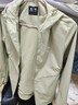 骆驼（CAMEL）薄绒风衣女户外防泼水修身梭织外套 J23CAYL6066 青果绿 M 实拍图