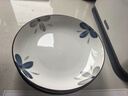 贺川屋陶瓷盘子家用釉下彩日式盘子8英寸汤盘菜盘 4只装 古色古香 实拍图