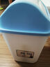 汉世刘家垃圾桶摇盖式12L方形白蓝色有盖大号翻盖纸篓 实拍图