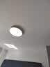 米族原木风卧室吸顶灯木艺灯具简约现代北欧灯具圆形客厅书房LED灯饰 白色圆形【40CM】无极 实拍图