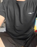 鸿星尔克短袖男夏季新款冰感速干衣跑步健身休闲百搭t恤衫运动上衣T恤男士 正黑-冰感吸湿排汗 XL 实拍图