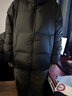 森马[轻松羽绒系列]三防羽绒服男款男士羽绒服保暖厚面包服 [25升级款]黑色（灰鸭绒） XS 实拍图