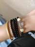 QMXD人造黑曜石佛珠手串男108颗十二生肖国潮男手串多圈时尚学生手链 实拍图