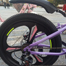凤凰山地自行车男女变速山地车碟刹青少年儿童自行车学生单车 星际 粉紫【变速+三刀轮】 22寸【适合130-170cm】 实拍图
