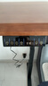 木藝生转角双电机电动升降电脑桌家用办公双人L型桌子工作台拐角书桌 双电3节插排左拐角3cm实木胡桃色 1.4*1.1M(升级加强版收纳横梁) 实拍图