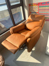 左右沙发功能皮感科技布单人沙发单椅DZY6010 暮光橙31055 实拍图