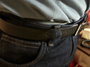七匹狼皮带男士真牛皮裤腰带针扣简约百搭生日礼物送男友老公送爸爸 实拍图