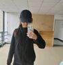 森马（Semir）外套女抗静电摇粒绒宽松休闲百搭冬季拼接立领插肩袖夹克简约 灰白10812 L 实拍图