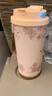 富光拾喜（FUGURNG BESTJOY）保温杯咖啡杯男女士陶瓷内胆随行杯学生吸管水杯子 粉樱花520ml 实拍图