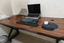 京贺电脑桌实木书桌家用卧室台式电竞桌双人办公桌长条桌子学生学习桌 胡桃色【16MM】+黑架 90x60x75cm 实拍图