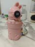 一物一造儿童保温杯智能温显大容量水杯子吸管316内底便携小学生幼儿园 粉色【温度显示+防摔杯套+背带】 实拍图