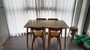舒歌餐桌家用餐桌椅组合 全实木餐桌小户型 原木风餐桌钢化玻璃桌面 原木色一桌四椅 140cm *80cm*75cm 实拍图
