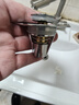 潜水艇（Submarine）CQ-8铜镀铬面盆弹跳下水器洗手盆漏水塞子过滤头发杂物 小蘑菇头 实拍图