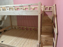 金柏栎 实木床 上下铺 小孩床 实木双人高低床母子床组合 双层床上下床 双梯款+书架+抽屉+床垫长2.4米 上115下135长200 实拍图