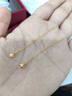 牧笛（MUDI） 18K黄金耳钉女彩金玫瑰金星星流苏耳线情人礼物送女友生日纪念 K黄4CM/对【轻款】 实拍图