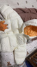 巴拉巴拉童装儿童羽绒服宝宝男女童2025冬装新款婴儿外套保暖上衣泡芙羽绒 奶白小松鼠10501-白鸭绒 80 （充绒量64g 适合9-12个月） 实拍图