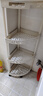 霓峰卫生间置物架落地三角浴室收纳柜厕所转角洗手间角落洗澡间墙角架 白色四层【可移动滑轮款】加厚款 实拍图