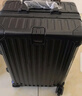 乌尼莫克（Uniamog）德国品牌新款行李箱拉杆箱多功能旅行箱结实耐用登机箱密码皮箱子 曜岩黑-USB充电 水杯座 承重挂钩 20英寸 /弹簧减震刹车轮+手机支架 实拍图