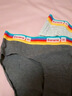 蕉内（Bananain）301S女士三角精梳棉内裤撞色腰带7A抗菌中腰本命马年红色礼盒3件 【加弹款】彩虹腰-花灰色系 3条 L 实拍图