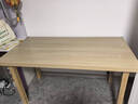 林之语客厅大书桌实木腿餐桌办公一体双人长条桌子工作台学习桌大板茶桌 【45mm加厚桌面】原木色140x70 实拍图