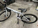SANGPU折叠自行车成人山地车公路学生男变速赛车越野单车通勤城市代步女 顶配辐条-白黑【普通胎】 26寸21速【适合身高165-180cm】 实拍图