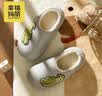 幸福玛丽（Cheerful Mario）儿童拖鞋秋冬男童可爱恐龙室内保暖男孩宝宝棉拖鞋防水家居男童 实拍图