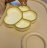 COOKSS 宝宝餐盘硅胶婴儿学吃饭分格儿童餐具辅食碗餐盘带吸盘 双拼绿 实拍图