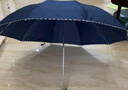 天堂 加大雨伞三折 晴雨两用商务伞经典格纹10骨大雨伞男女 藏青 实拍图