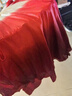 杜威克舞蹈扇子酒红万疆仿真丝大双面深红色扭秧歌古典舞扇广场舞20cm 实拍图