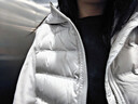 雪中飞（SNOWFLYING）轻薄鹅绒羽绒服女士2025新款卫衣拼接时尚保暖百搭秋冬保暖外套 米白 L 175/110-120斤 实拍图