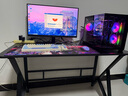 灏森梦电脑桌台式电竞游戏桌椅套装碳纤维纹理组合桌子家用办公学习书桌 【Max-配件款】碳纤维+黑架120CM 实拍图