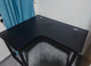久丞家具转角电脑桌学生家用书桌双人书架一体组合桌卧室拐角L型电竞桌子 【加厚16mm桌面】黑色左转角 140x100x74cm 实拍图