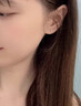BJYLS999足银星芒耳钉女小众设计感耳环耳棒小巧养耳洞纯银耳饰品礼物 999足银星星耳钉一对 实拍图