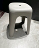 禧天龙塑料凳子方凳高凳加厚耐磨家用餐椅浴室凳节节高凳 冰河灰 1个装 实拍图