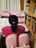 忆瞳儿童学习书桌椅套装 可升降带阅读书架多功能课桌椅家用写字桌 珍藏粉-环保抗醛【三层大书架】 实拍图