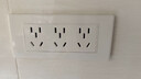 德力西（DELIXI）开关插座面板 CD601系列 118型三位五孔15孔插座面板 雅白 实拍图